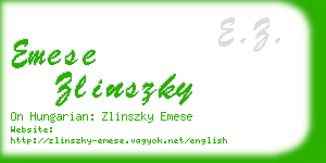 emese zlinszky business card